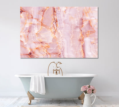 Natural Pink Marble Canvas Print ArtLexy 1 Panel 24"x16" inches 