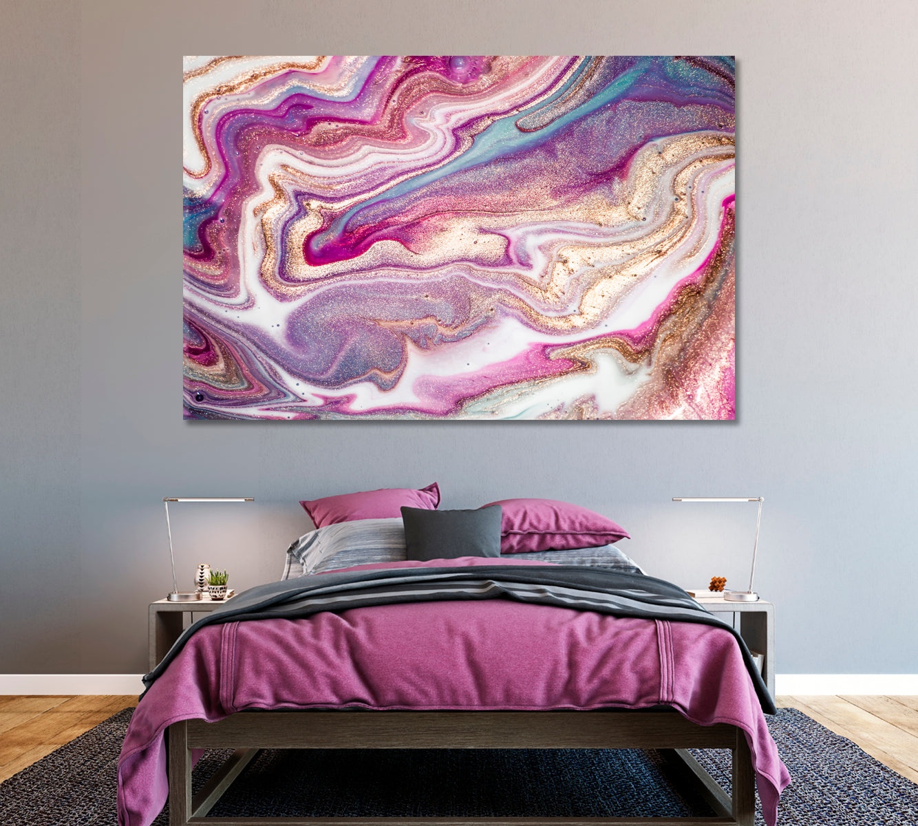 Luxury Marble Abstraction Canvas Print ArtLexy 1 Panel 24"x16" inches 