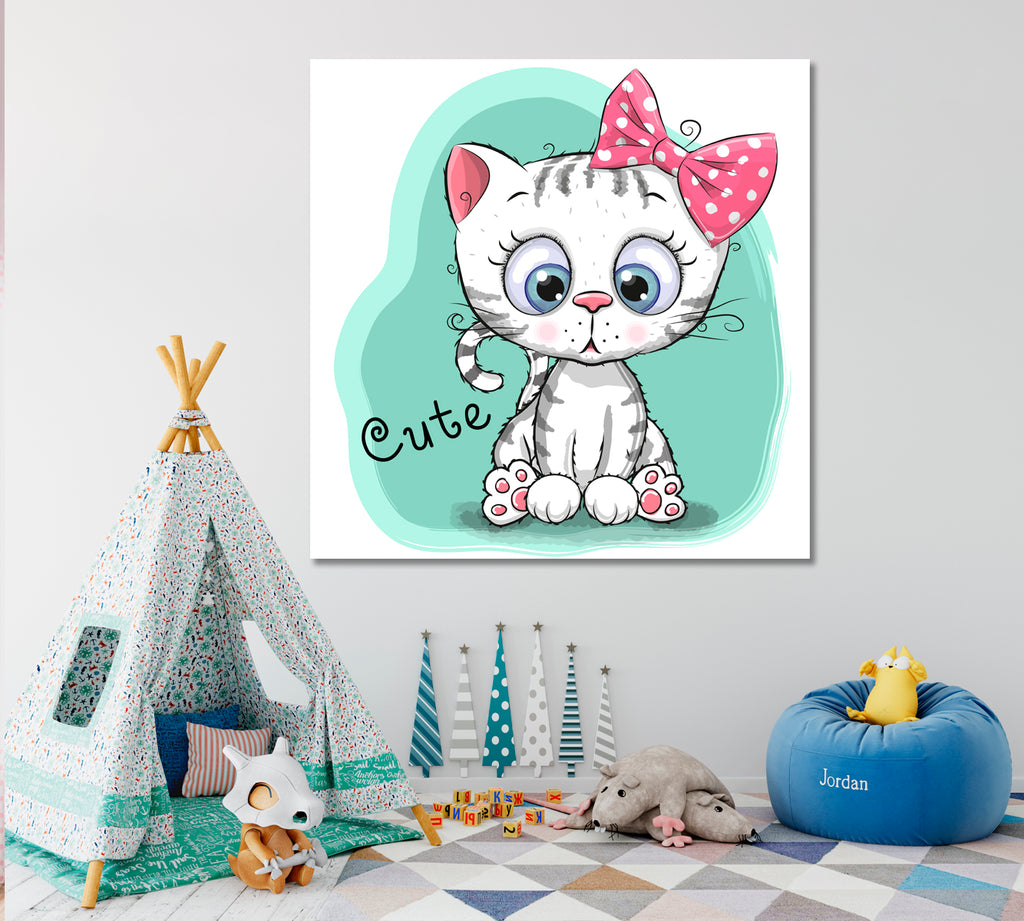 Cute Kitten Canvas Print ArtLexy   