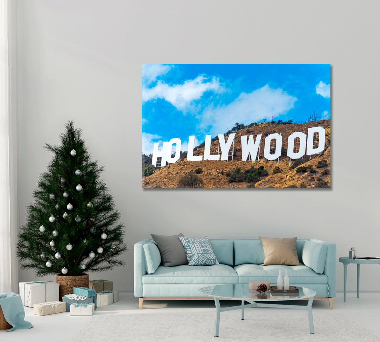Hollywood Sign California Canvas Print ArtLexy 1 Panel 24"x16" inches 