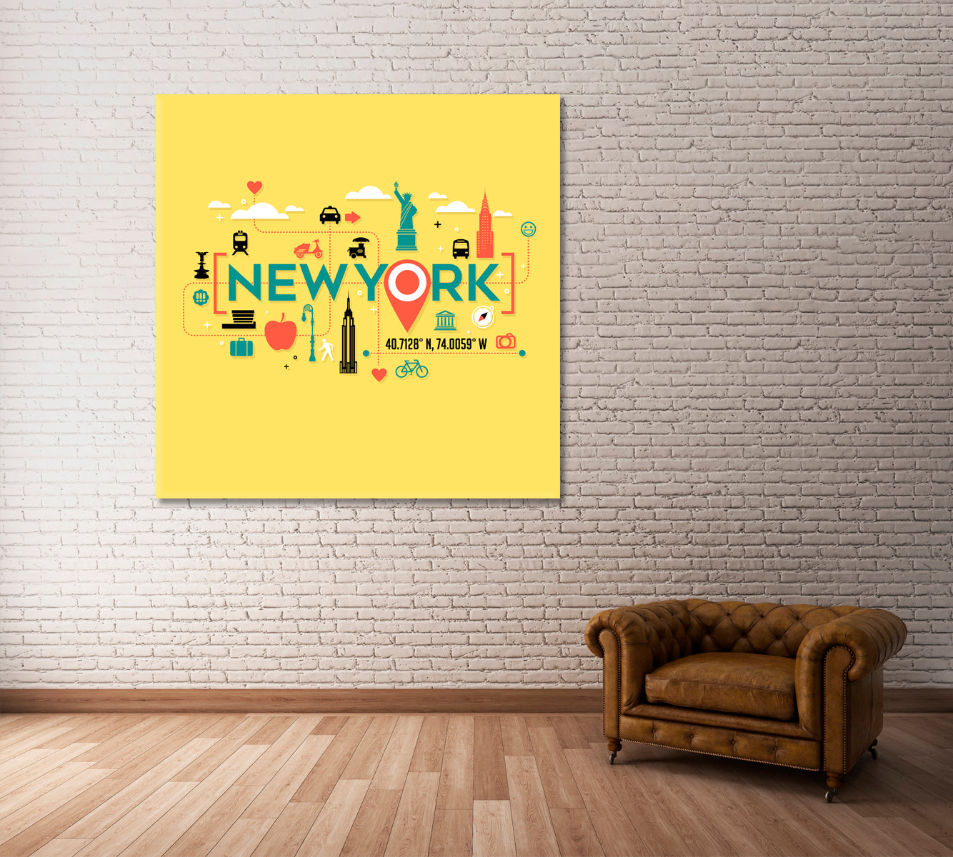 New York City Landmarks Canvas Print ArtLexy   