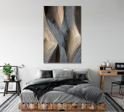 Abstract Stylish Waves Pattern Canvas Print ArtLexy   