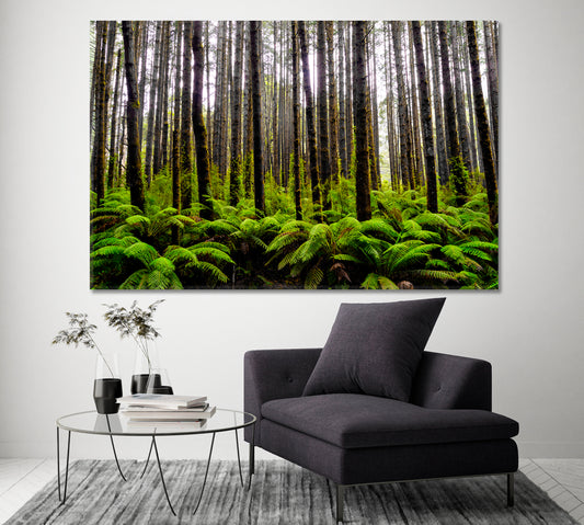 Green Old Forest Canvas Print ArtLexy 1 Panel 24"x16" inches 