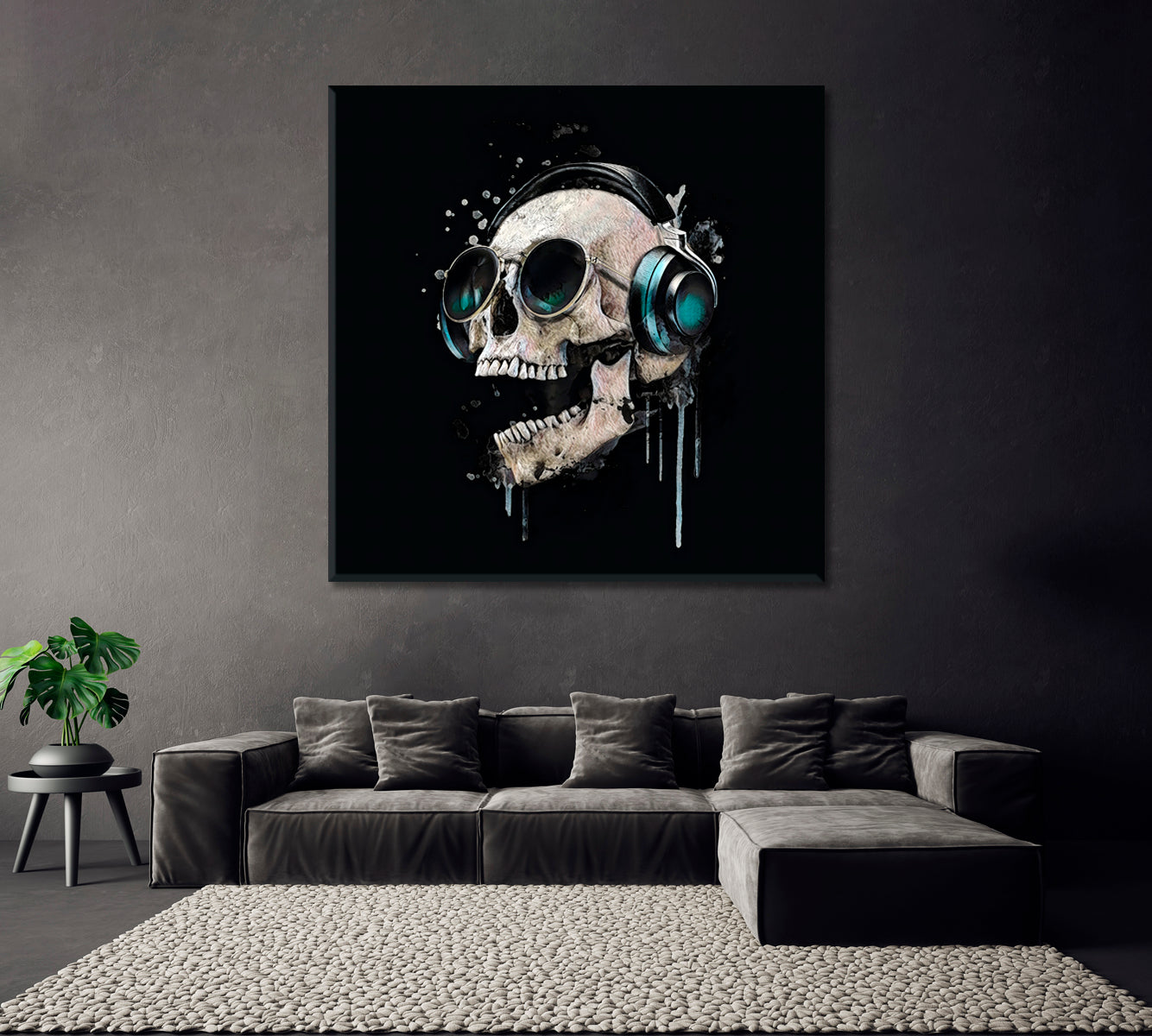 Cool Skull Canvas Print ArtLexy   