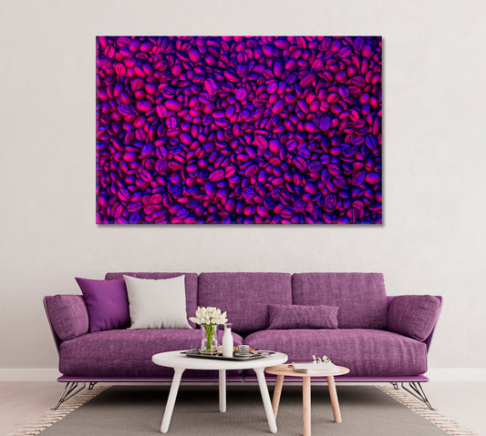 Purple Coffee Beans Canvas Print ArtLexy   