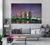 Singapore City Skyline Canvas Print ArtLexy 1 Panel 24"x16" inches 