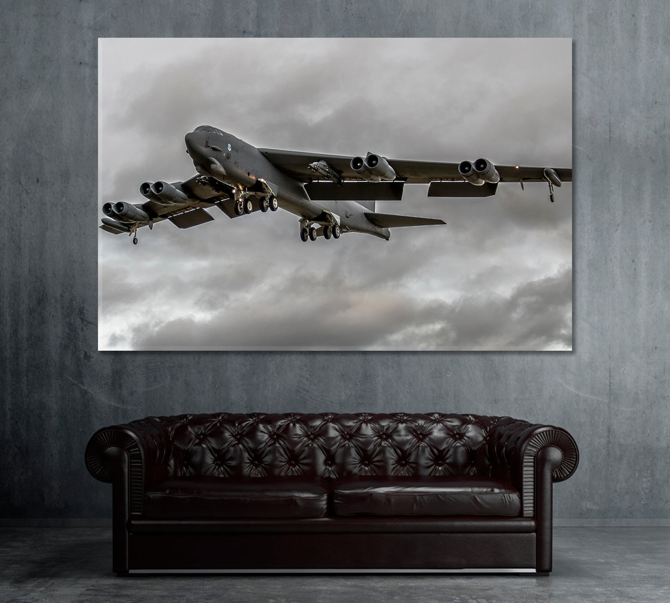 Boeing B-52 Stratofortress Canvas Print ArtLexy 1 Panel 24"x16" inches 