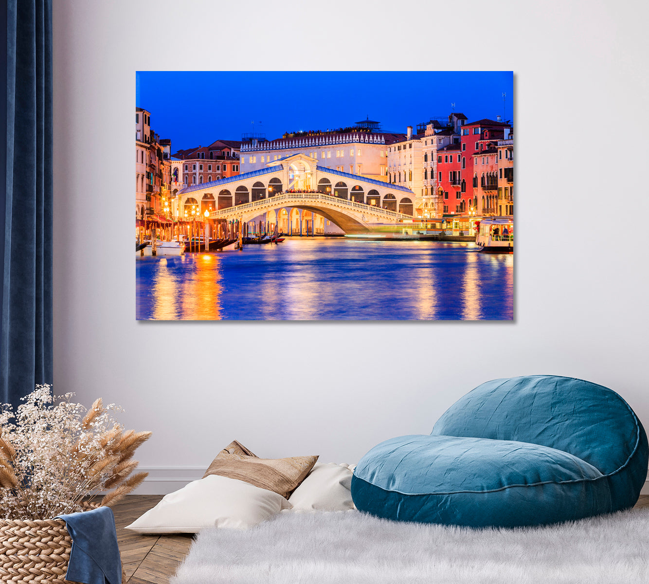 Rialto Bridge and Grand Canal Venice Italy Canvas Print ArtLexy   