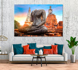 Wat Chaiwatthanaram Temple Ayutthaya Thailand Canvas Print ArtLexy 1 Panel 24"x16" inches 