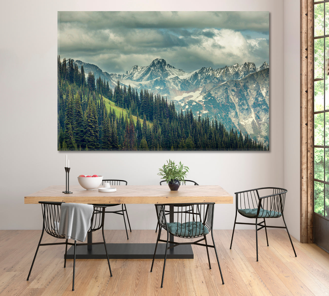 North Cascade Mountain Range Washington USA Canvas Print ArtLexy 1 Panel 24"x16" inches 