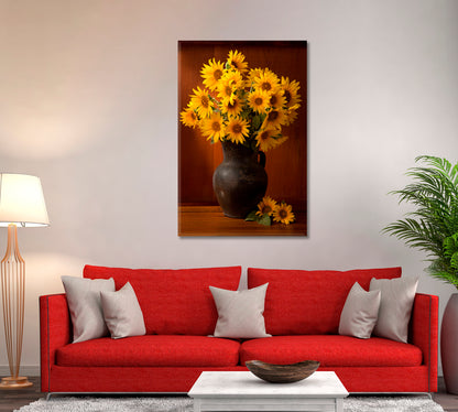 Still Life Beautiful Sunflowers Canvas Print ArtLexy   