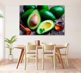 Avocado with Honey Canvas Print ArtLexy 1 Panel 24"x16" inches 