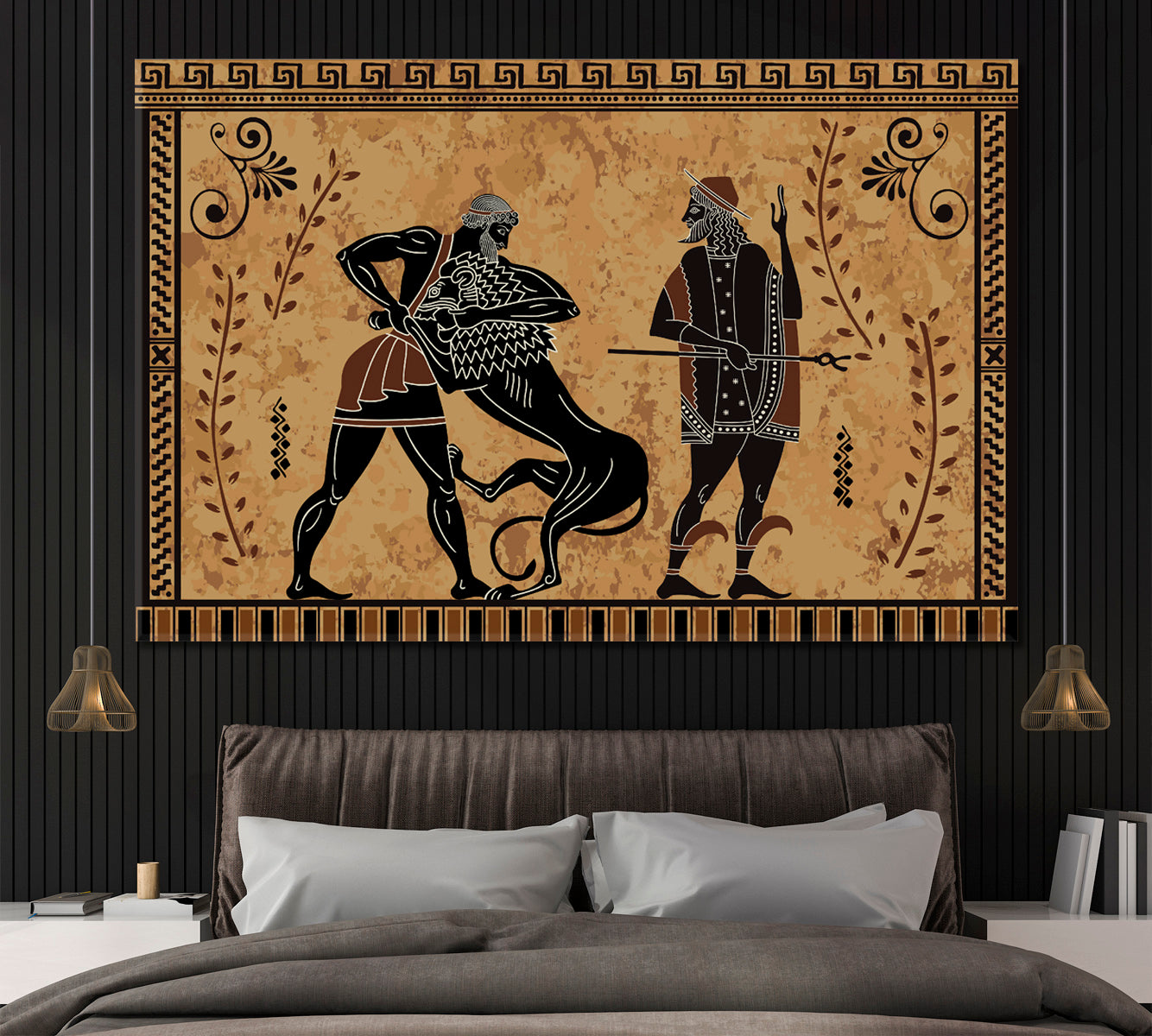 Ancient Greece Scene Canvas Print ArtLexy 1 Panel 24"x16" inches 