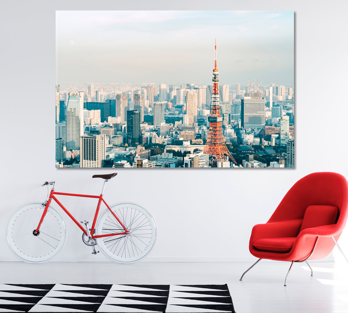 Tokyo Tower Japan Canvas Print ArtLexy 1 Panel 24"x16" inches 