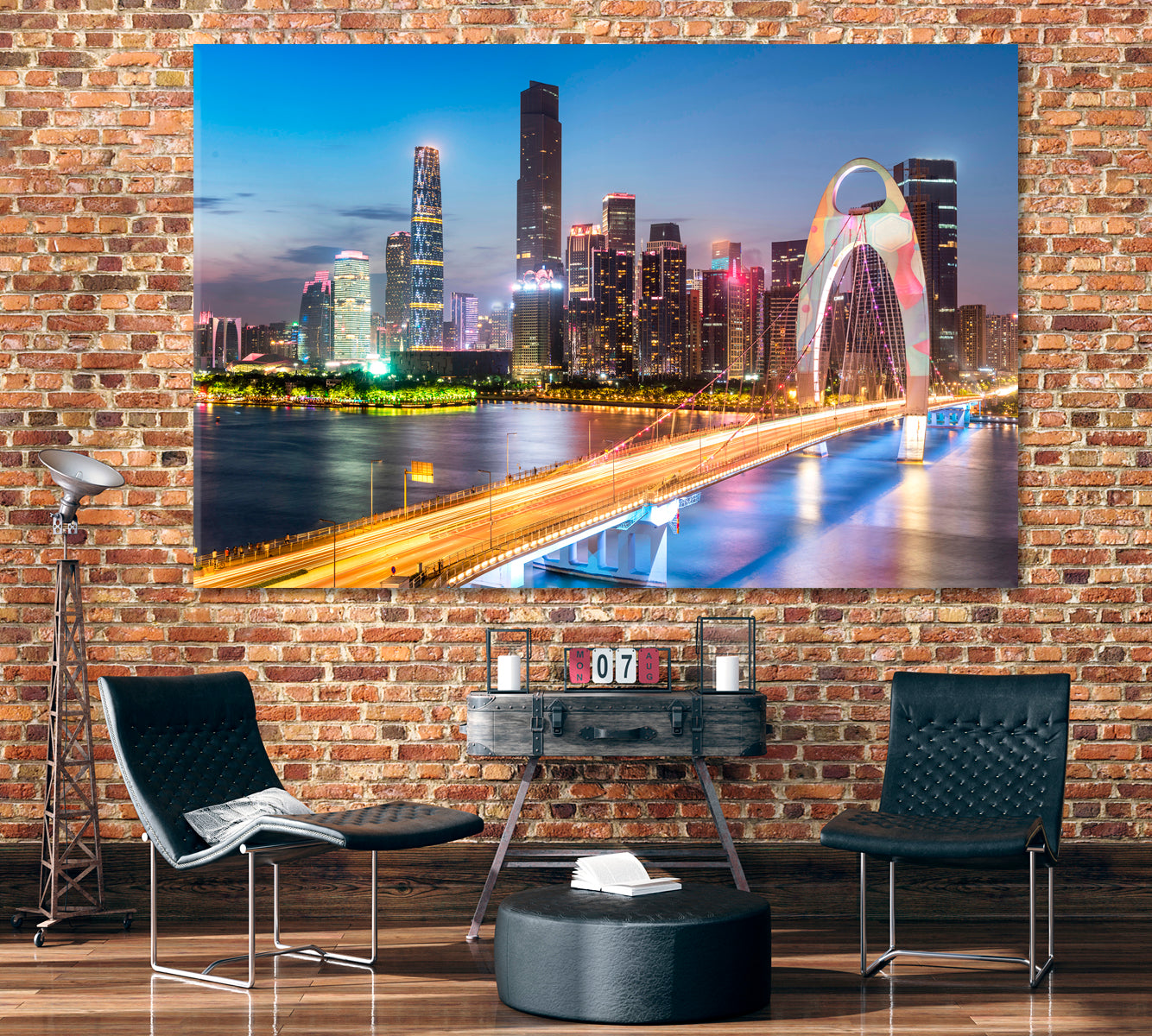 Guangzhou International Finance Center Canvas Print ArtLexy 1 Panel 24"x16" inches 