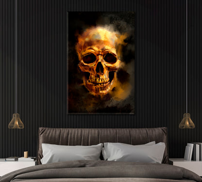 Golden Skull Canvas Print ArtLexy   