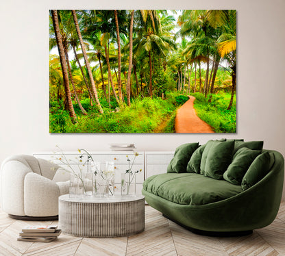 Beautiful Tropical Forests India Canvas Print ArtLexy 1 Panel 24"x16" inches 