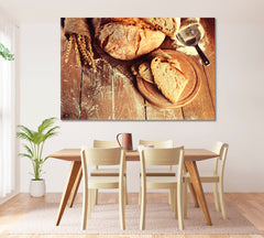 Freshly Baked Bread Canvas Print ArtLexy 1 Panel 24"x16" inches 