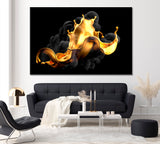 Abstract Splash of Liquid Gold Canvas Print ArtLexy 1 Panel 24"x16" inches 