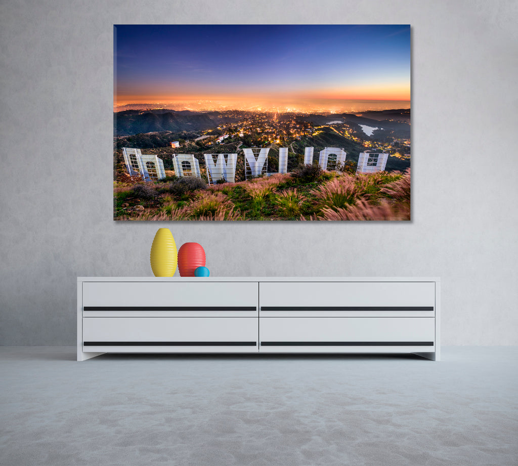 Hollywood Sign Los Angeles California Canvas Print ArtLexy 1 Panel 24"x16" inches 