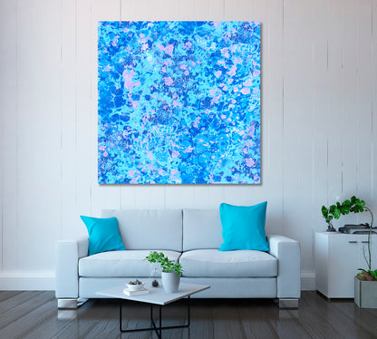 Abstract Blue Pattern Canvas Print ArtLexy   