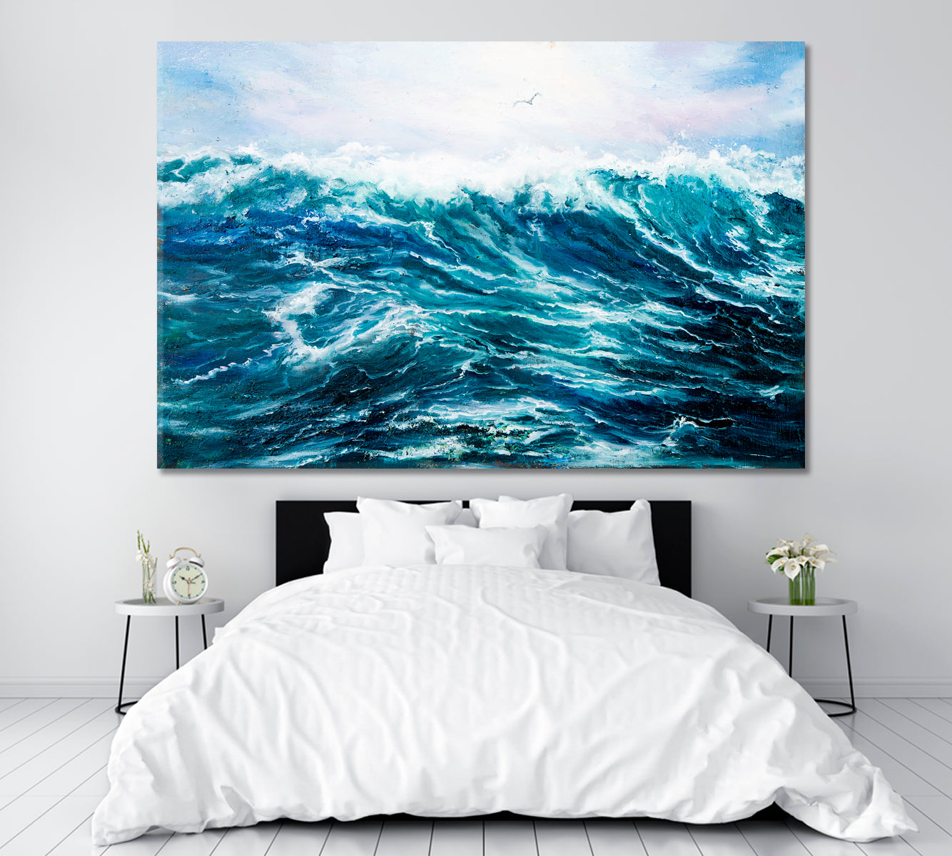 Ocean Storm Canvas Print ArtLexy 1 Panel 24"x16" inches 