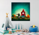 Little Red Riding Hood and Wolf Canvas Print ArtLexy   
