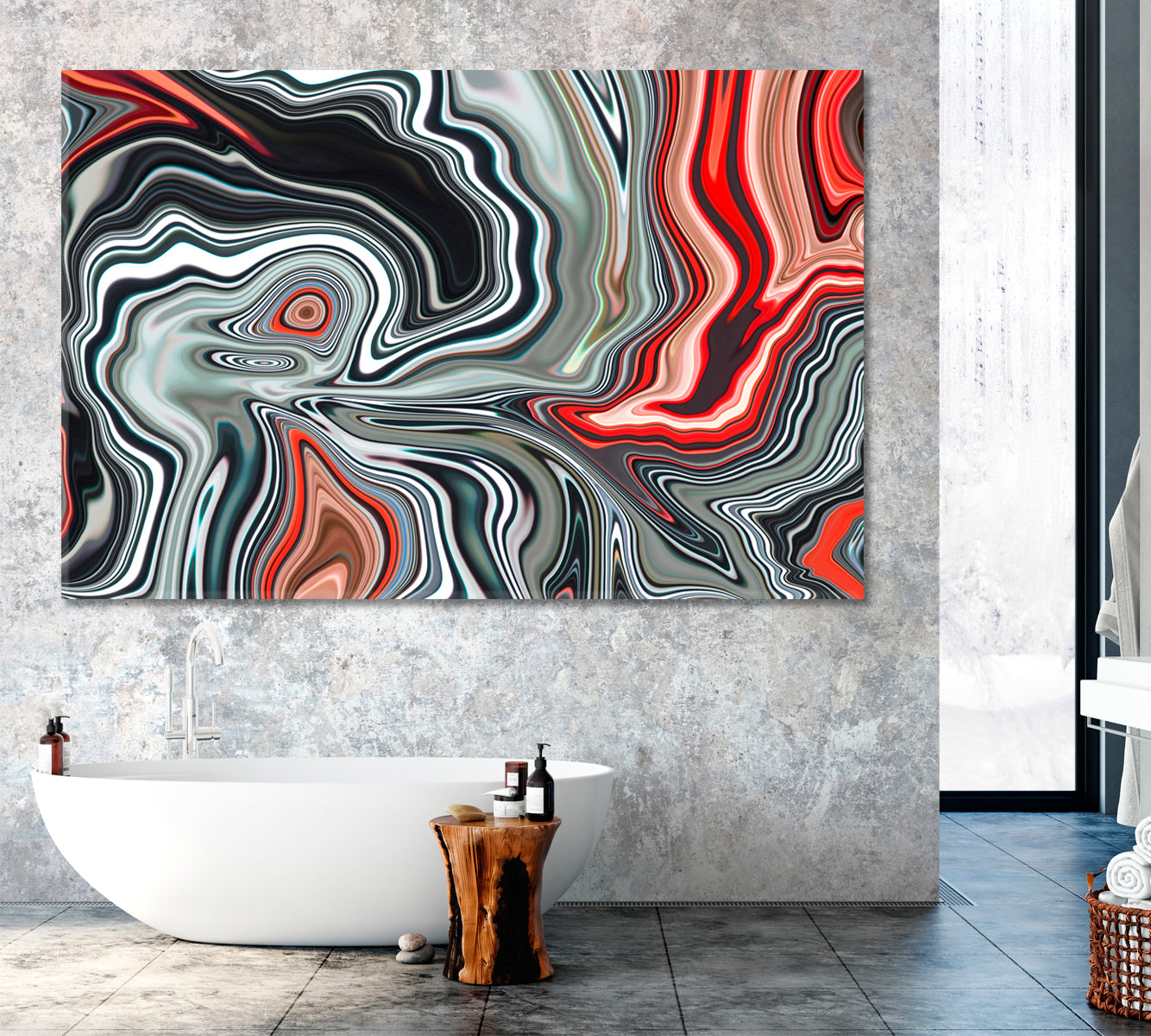 Multicolor Marble Pattern Canvas Print ArtLexy 1 Panel 24"x16" inches 