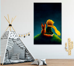Little Prince with Fox Canvas Print ArtLexy   