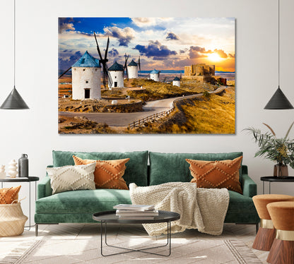 Windmills of Consuegra Spain. Windmills of Don Quixote Canvas Print ArtLexy   