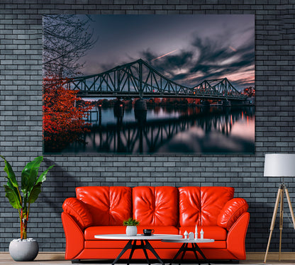 Glienicke Bridge Germany Canvas Print ArtLexy 1 Panel 24"x16" inches 