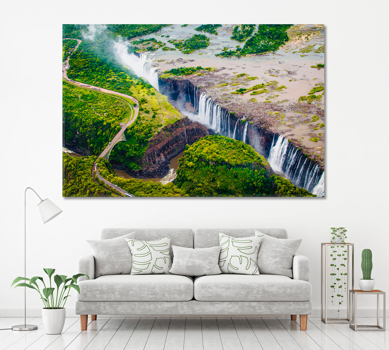 Victoria Falls Zimbabwe Canvas Print ArtLexy 1 Panel 24"x16" inches 
