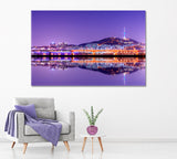 Seoul Tower Canvas Print ArtLexy 1 Panel 24"x16" inches 