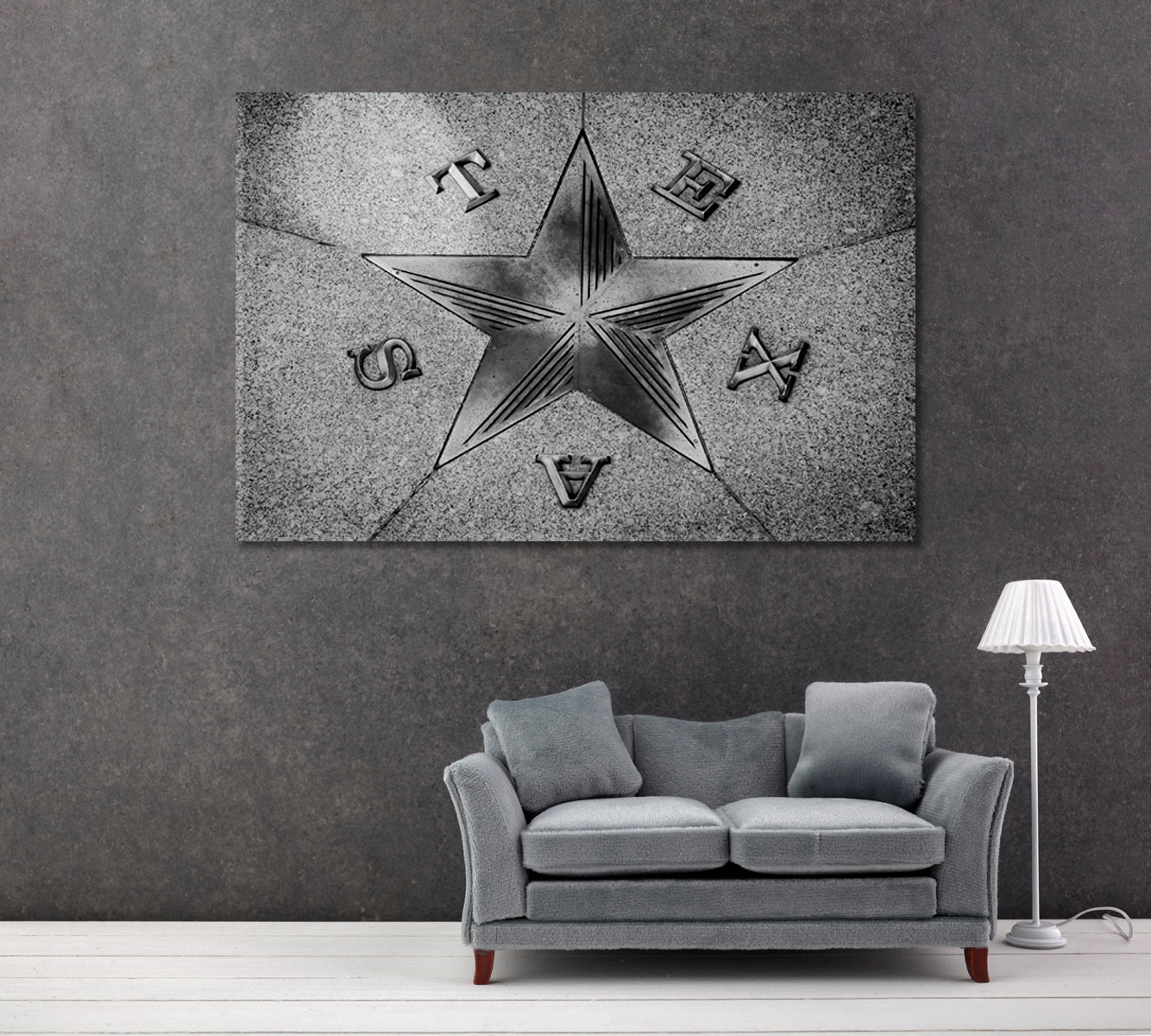 Texas Star Canvas Print ArtLexy 1 Panel 24"x16" inches 