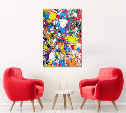 Colorful Abstract Ink Splashes Canvas Print ArtLexy   