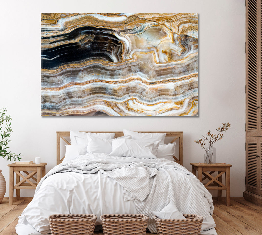 Onyx Marble Stone Canvas Print ArtLexy 1 Panel 24"x16" inches 