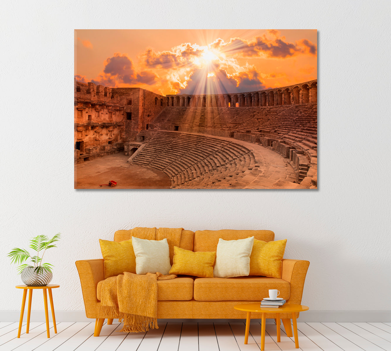 Aspendos Amphitheater Antalya Turkey Canvas Print ArtLexy 1 Panel 24"x16" inches 