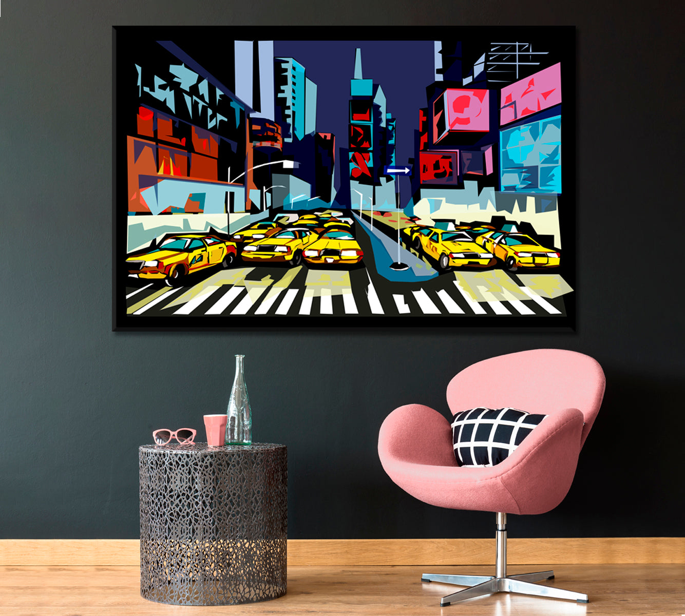Abstract New York Canvas Print ArtLexy 1 Panel 24"x16" inches 