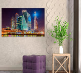 Moscow City Business Center Canvas Print ArtLexy 1 Panel 24"x16" inches 
