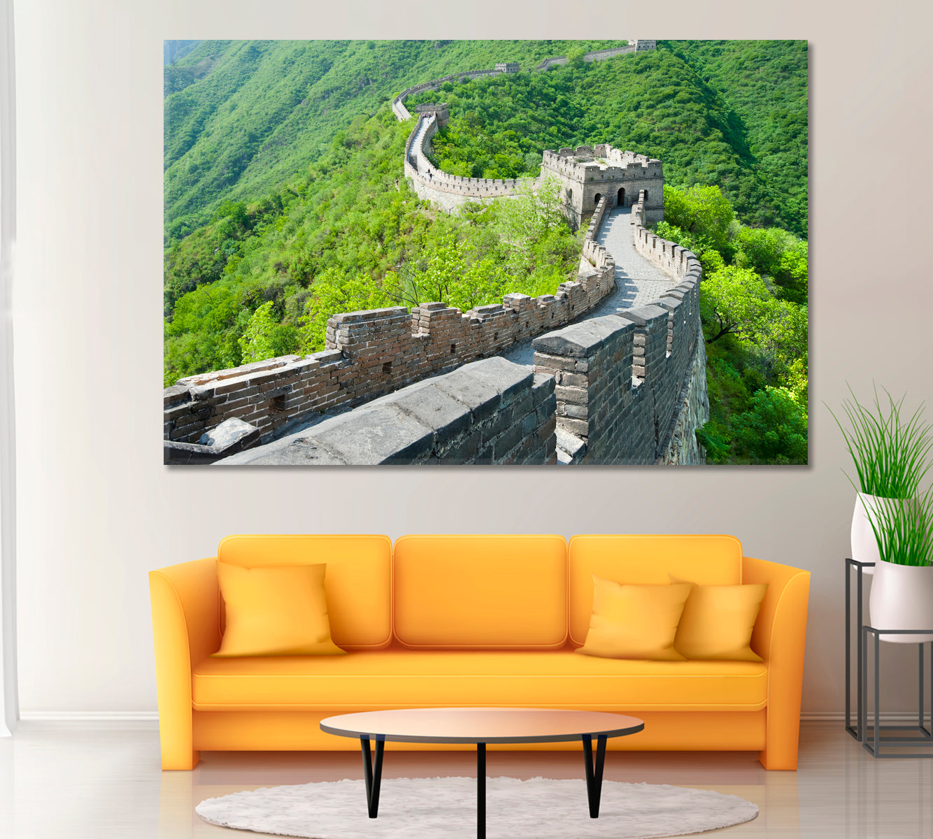 Great Wall of China Mutianyu Beijing Canvas Print ArtLexy 1 Panel 24"x16" inches 