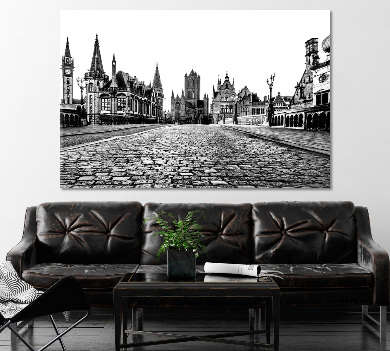 Ghent Belgium Canvas Print ArtLexy 1 Panel 24"x16" inches 