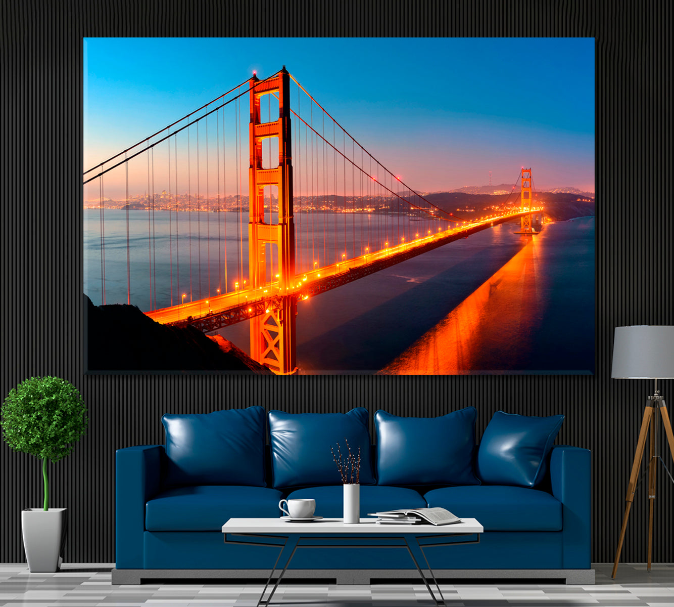 Golden Gate Bridge San Francisco Canvas Print ArtLexy 1 Panel 24"x16" inches 