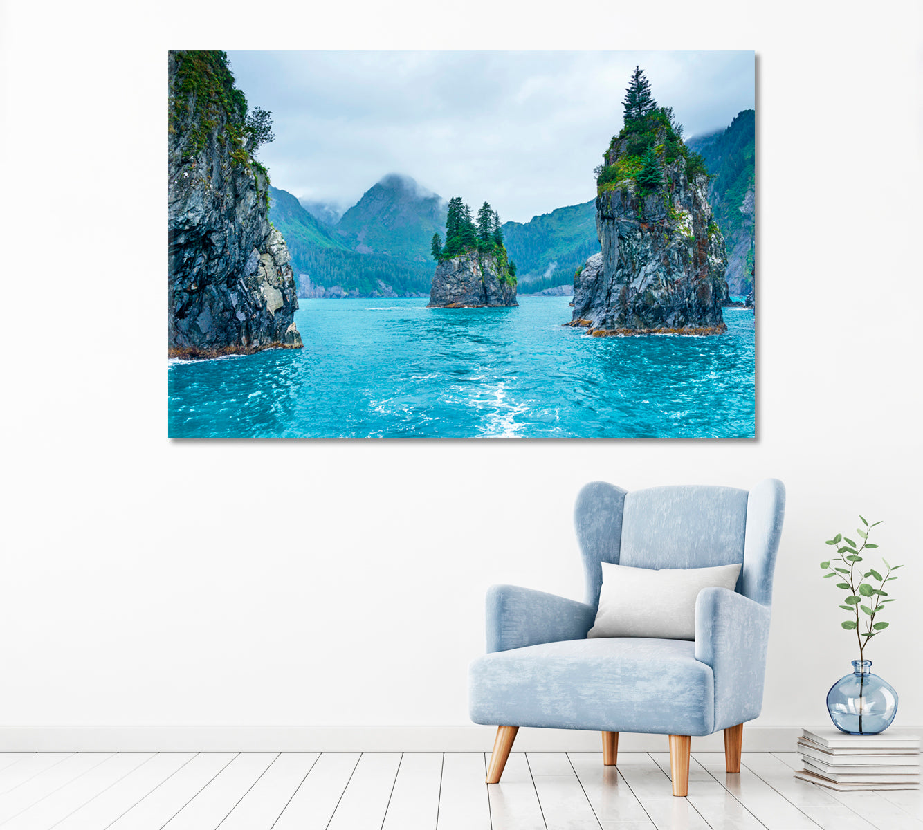 Kenai Fjords National Park Alaska Canvas Print ArtLexy 1 Panel 24"x16" inches 