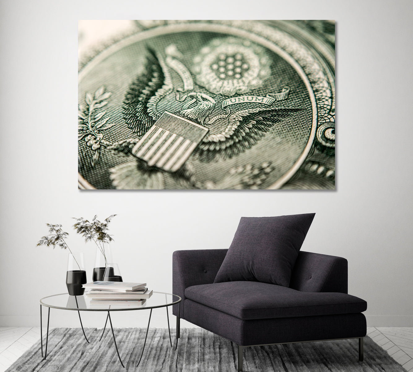 US One Dollar Bill Canvas Print ArtLexy   