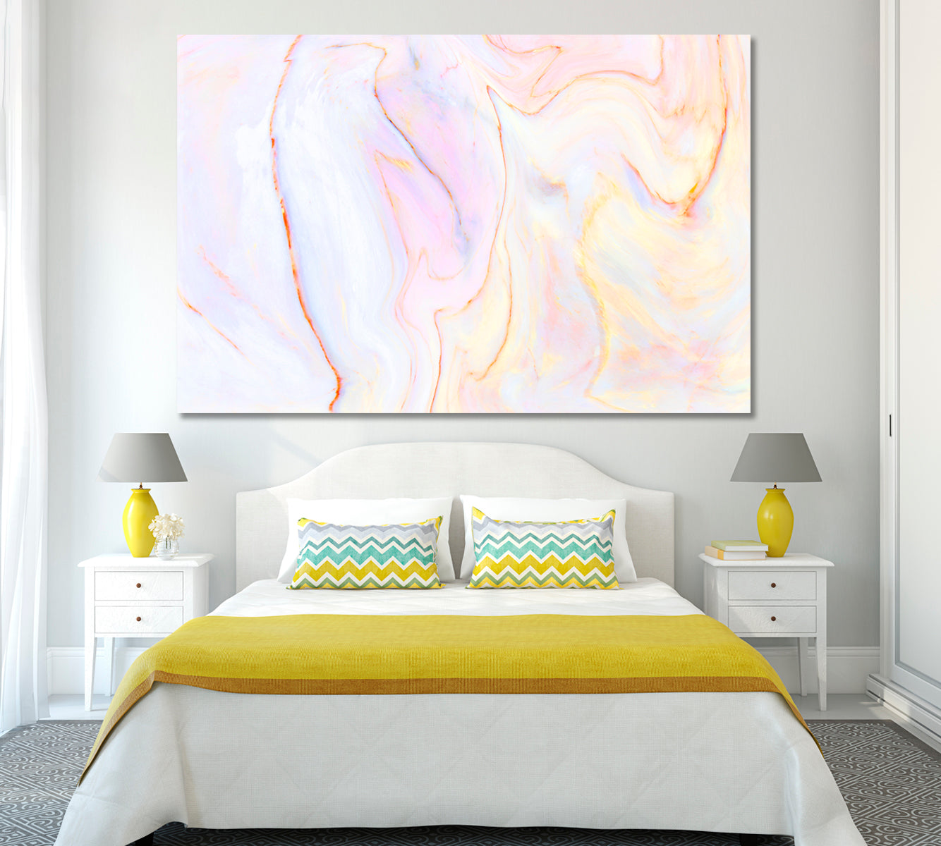 Abstract Marble Pattern Canvas Print ArtLexy 1 Panel 24"x16" inches 