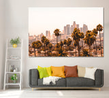 Downtown Los Angeles Skyline Canvas Print ArtLexy 1 Panel 24"x16" inches 