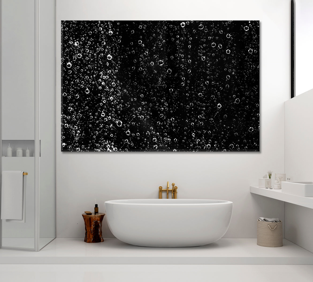 Bubbles in Dark Water Canvas Print ArtLexy 1 Panel 24"x16" inches 