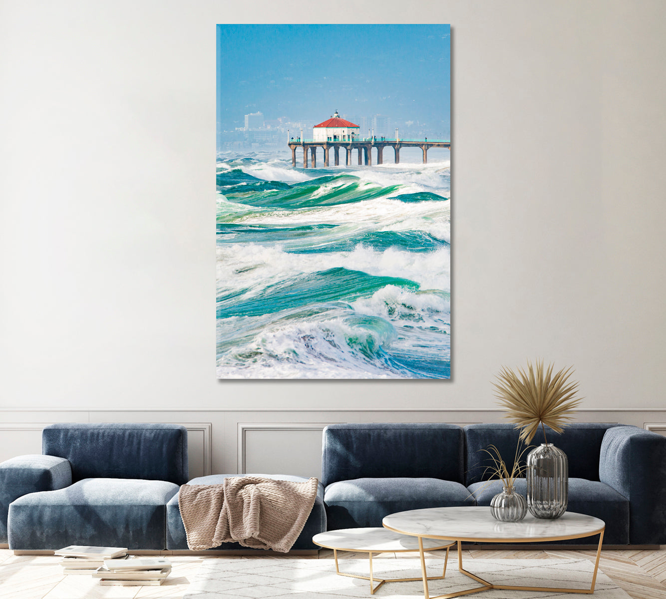 Manhattan Beach Pier Canvas Print ArtLexy   