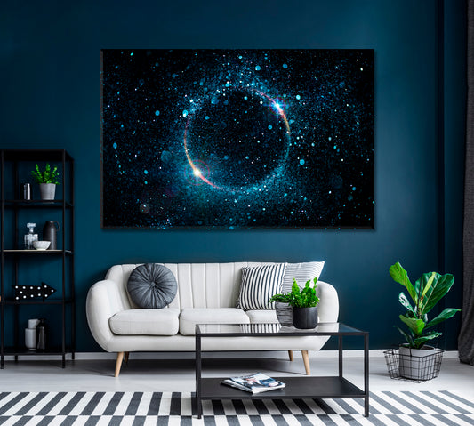 Abstract Shiny Planet in Space Canvas Print ArtLexy   