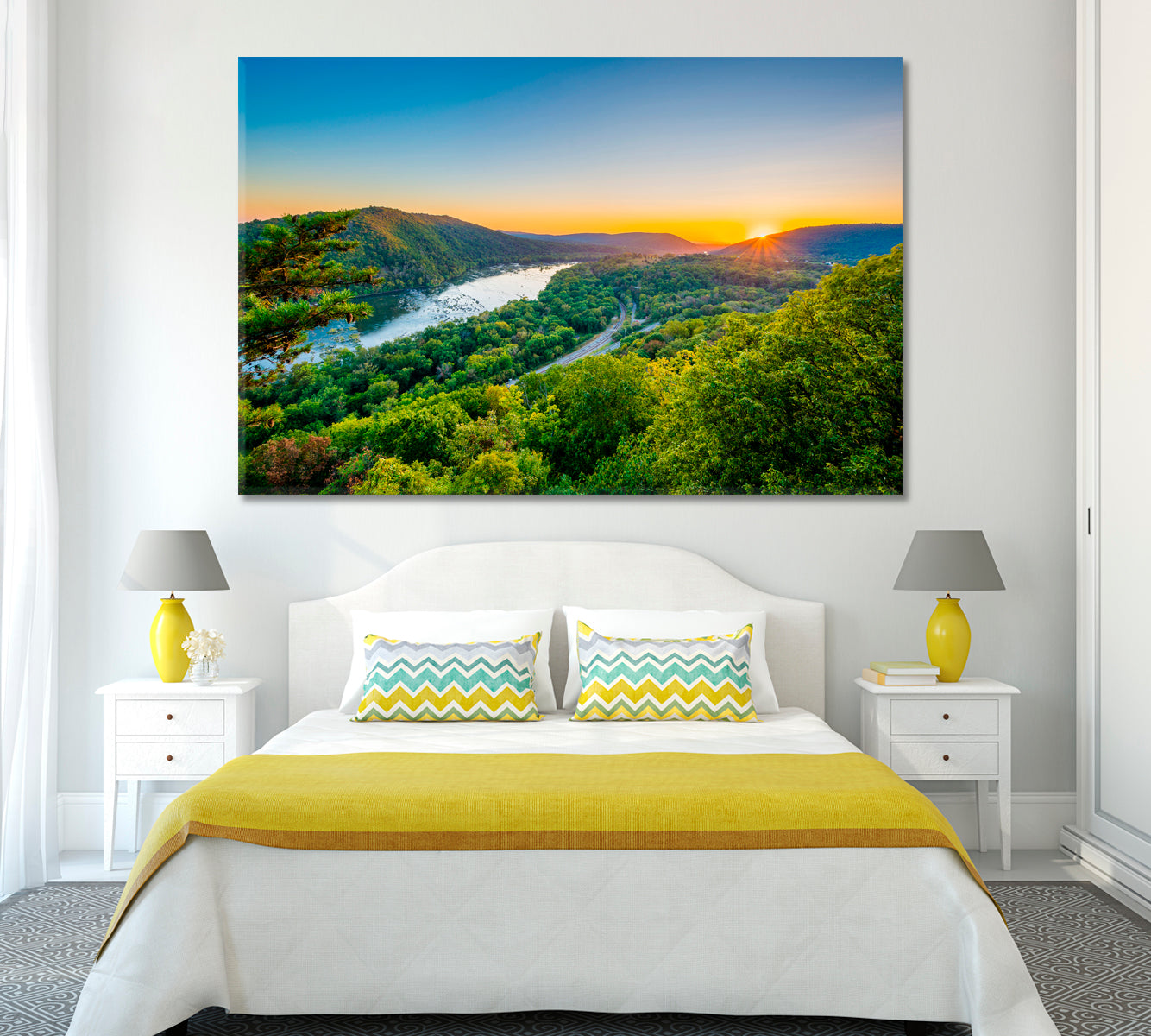 Beautiful Landscape Potomac River West Virginia Canvas Print ArtLexy   